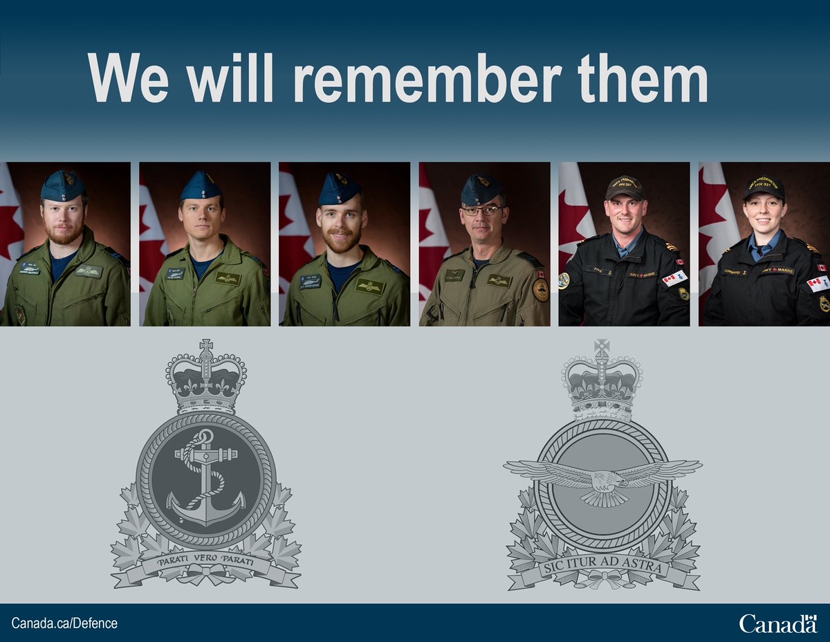 Please join us Thursday at 1:20 p.m. Atlantic / 12:20 p.m. Eastern for a video memorial to the <a href="/CanadianForces/">Canadian Armed Forces</a>  members lost in the 2020 accident involving a CH-148 Cyclone.

<a href="/RCN_MARLANT/">MARLANT</a> 
<a href="/RCAF_ARC/">Royal Canadian Air Force</a>