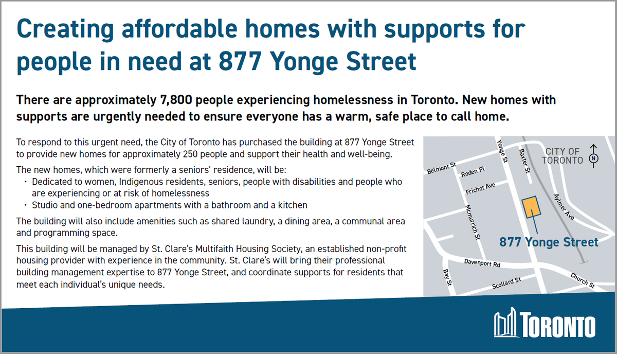 HousingNowTO's tweet photo. 2/ ...and excellent use of @CMHC_ca federal funds to help Toronto deliver on #RapidHousing in #TOCore, and reach our #AffordableHousing goals in #TOPoli.
Please, join the Community Information session about #877Yonge on Thursday night at 7:00 PM.
LINK - https://t.co/n6RLVIYNgo https://t.co/XgqCuBZtth