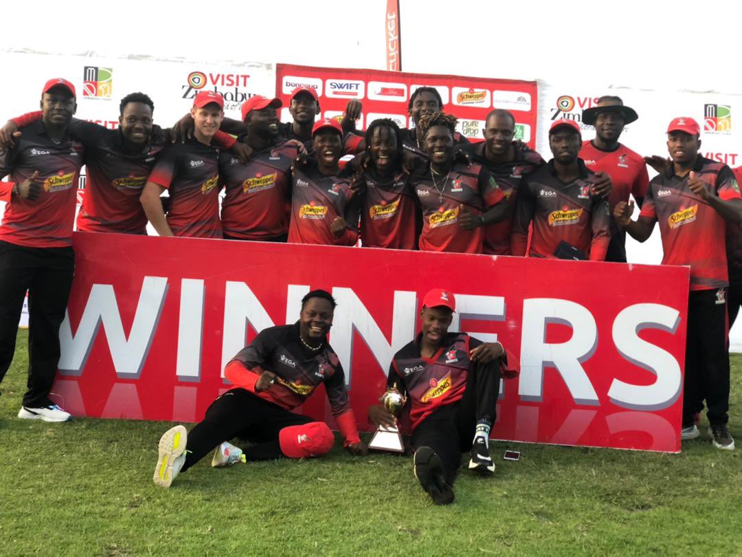 Fantastic effort from the boys!!
Pro50 champs 🏏💪🏽 #Rhinos🦏
#makemyday 
<a href="/CarlMumba/">Carl</a> <a href="/brandonmavuta/">Brandon Mavuta</a>