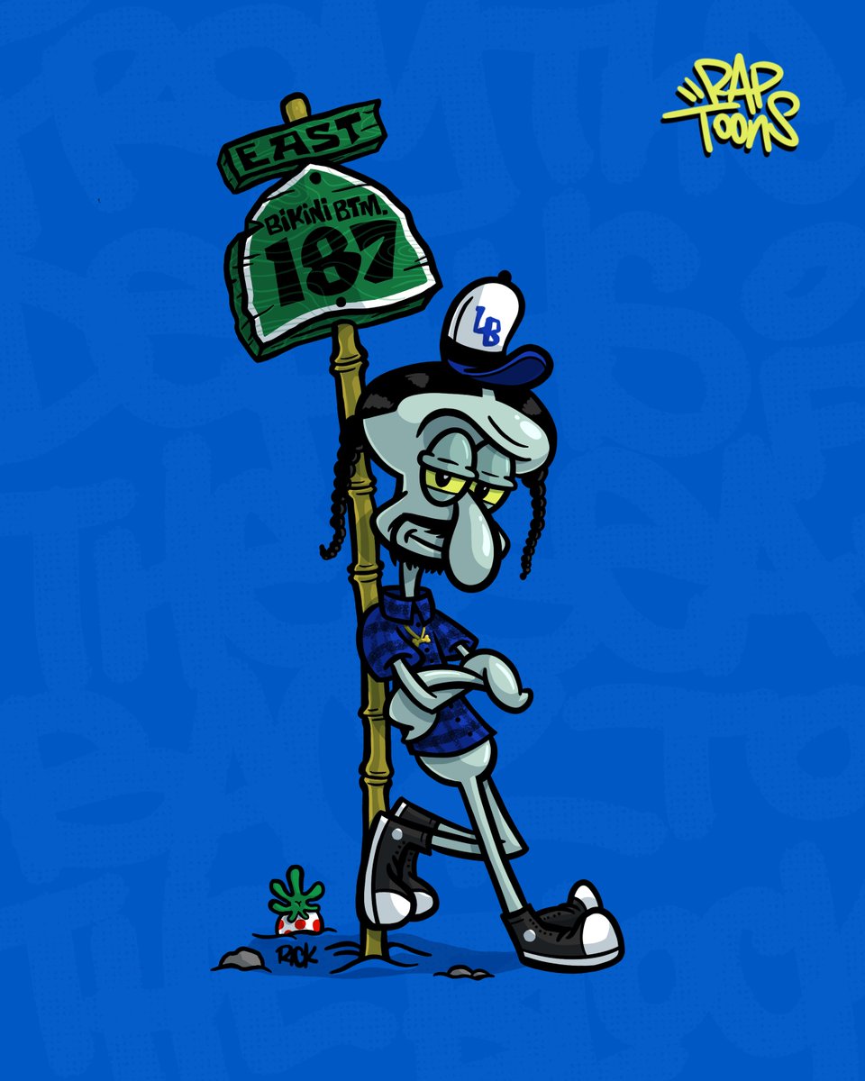 rickdrawsthings's tweet photo. "From the depths of the sea, back to the block" ~@SnoopDogg ••• 5th installment in my #HipHop #Illustration series, #RapToons. || #SnoopDogg #spongebob #Squidward #rap #fanart https://t.co/dG2WPOgetg