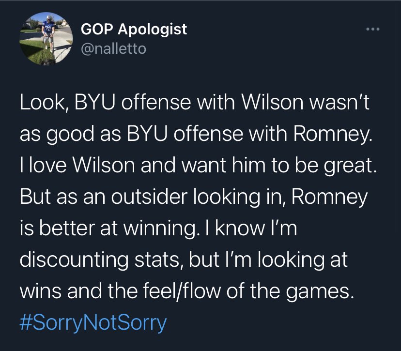 I'm starting to think that Utah fans weren't the only ones who thought Wilson wasn't good