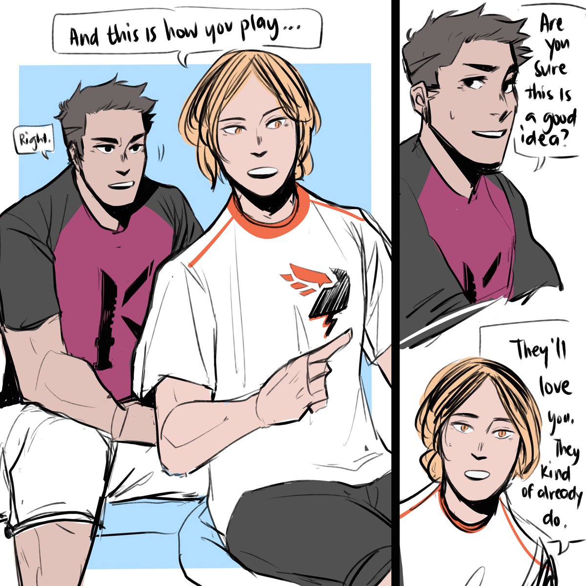 Kodzuken educates Daichi on gaming.

(Daichi takes it seriously. Kenma appreciates him a whole awful lot) 