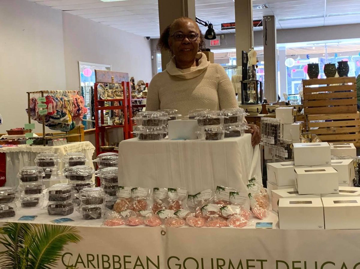 The Face Behind the Brand is Sandra of Caribbean Gourmet Delicacies!
Creative Focus: Sandra, from beautiful Trinidad, continues to make delicious island treats. Her speciality - delicious Rum Cake &amp; Sweet Bread! When the lockdown lifts, shop treats at 261 Front St @DTBelleville.