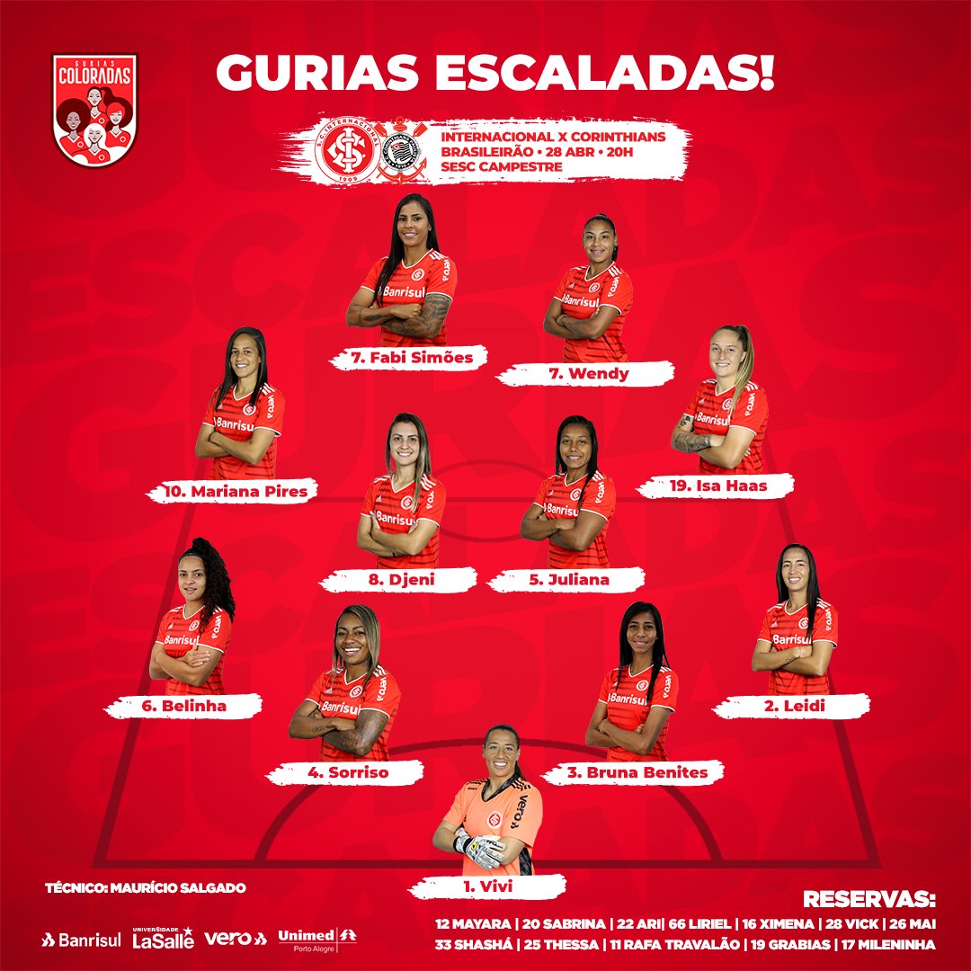 GuriasColoradas's tweet photo. 📝GURIAS CONFIRMADAS! 🔥 #VamoInter #GuriasColoradas https://t.co/CYEOhJdWKh
