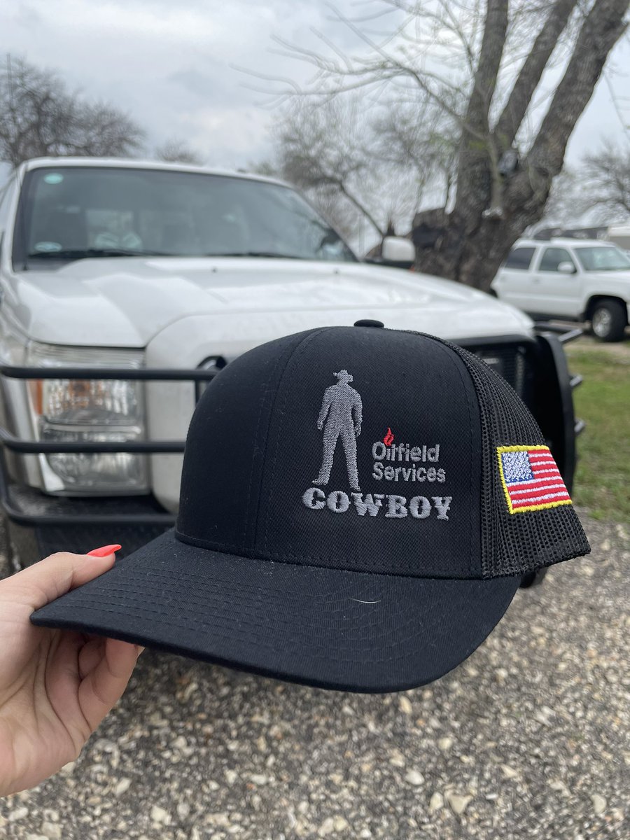 CarrilloHaden's tweet photo. Cowboy Oilfield Services cap giveaway!

retweet &amp; follow me to get entered for both these caps.

I’ll do a random drawing on Friday! https://t.co/qNgEhRbtTg