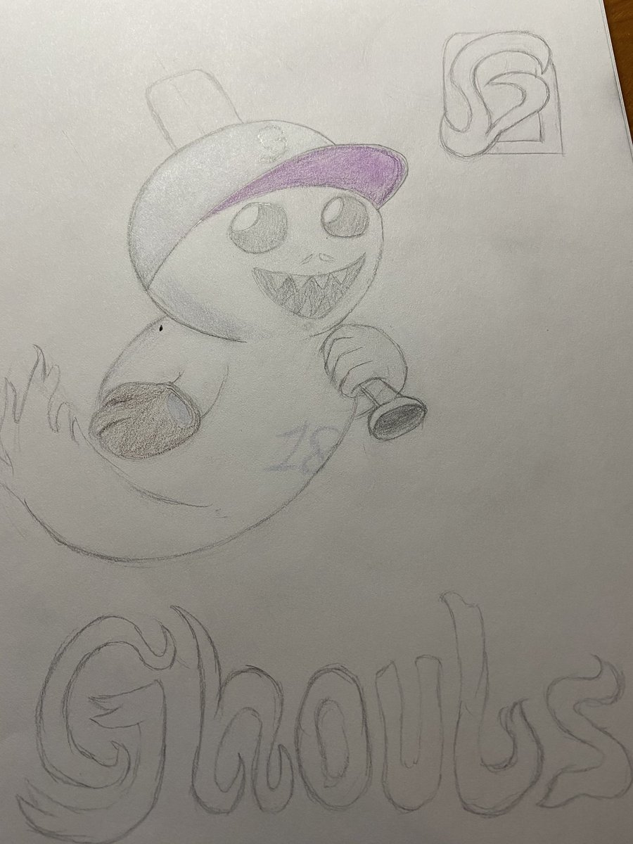Sketching a baseball logo(s) inspired by the <a href="/ghoulintent/">Ghoul Intentions</a> podcast by J Michael Tatum and Jamie Marchi. Hoped you like it so far. #drawing #baseball #logo #pencildrawing #FanArt