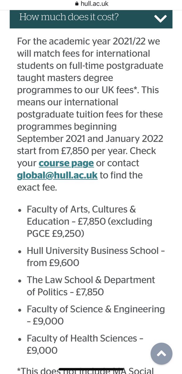 Hull university in the UK 🇬🇧 has announced that international students for Sept 2021 and Jan 2022 will pay same fees as UK students. 

In essence, you’ll pay £7k to £9k for Masters tuition just like a UK 🇬🇧 local student. 

RT and inform others.