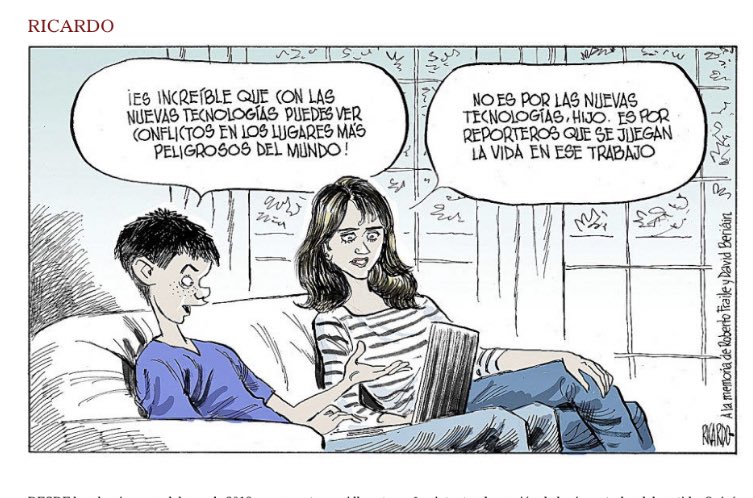 Ricardo en memoria de Roberto Fraile y David Beriain.