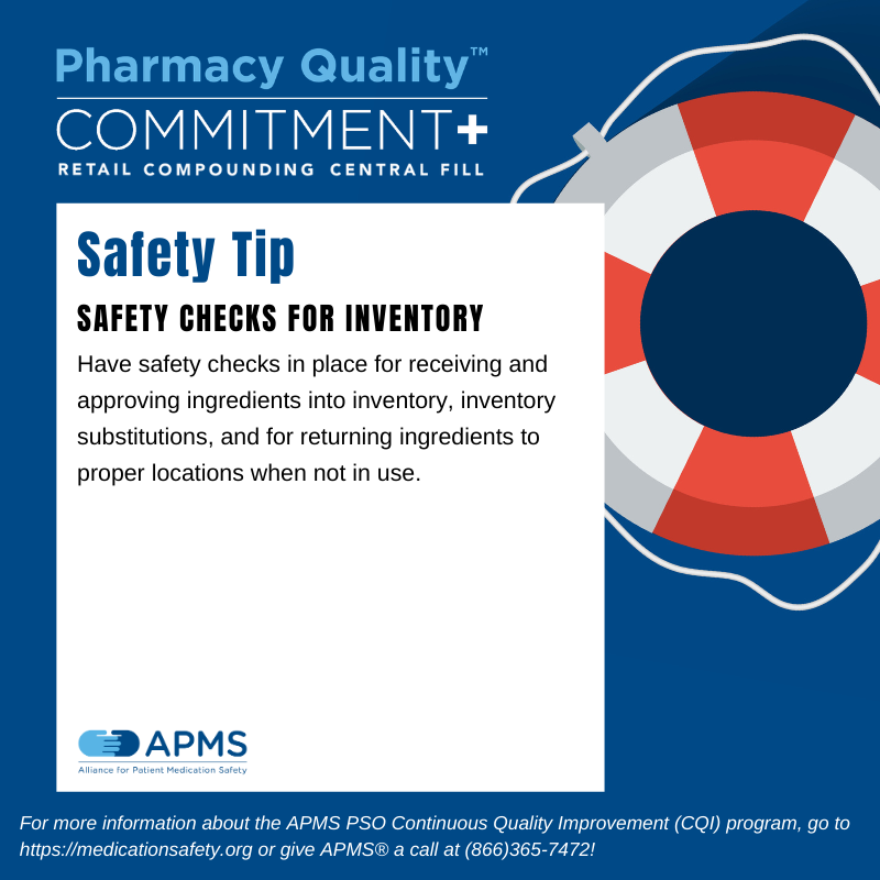 Does your pharmacy have safety checks in place for inventory changes and/or adjustments?
#PSOPower #medicationsafety #patientsafety #pharmacy