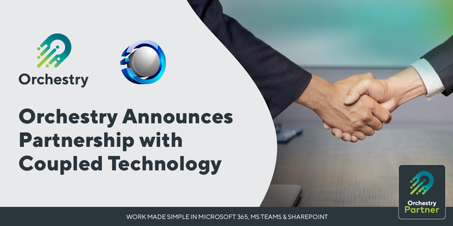 OrchestrySoft's tweet photo. We are thrilled to announce our partnership with @CoupledTech, and look forward to helping organizations drive enablement, and #adoption while delivering wins in #Microsoft365 #governance and provisioning! Read more about our partnership: https://t.co/EWTVyKAV0n
#WorkMadeSimple https://t.co/ePKho1WAnt