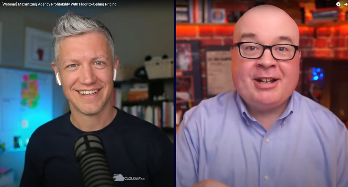 Thanks to <a href="/brentweaver/">Brent Weaver</a> for leading a great conversation on agency pricing on today's <a href="/Cloudways/">Cloudways</a> webinar ... an enjoyable and informative discussion #agencyleadership chipg.info/3xwEUyh