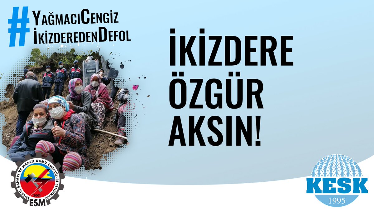 ikramatabay's tweet photo. İkizdere özgür aksın diye direnen İkizdere halkının yanındayız!
#YağmacıCengizIkizderedenDefol https://t.co/kdg3uFNMVb
