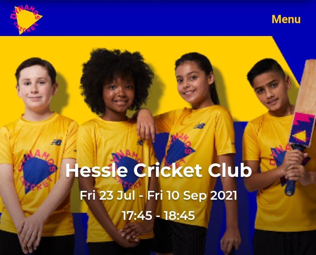 Hessle CC (@hesslecc) on Twitter photo Girls Dynamos Sessions
We are pleased to announce that Dynamos Cricket is now available for the first 40 girls that sign up, COMPLETELY FREE!
🏏 8 weeks of coaching
🏏 Personalised New Balance Playing Shirt
🏏 Lots of fun
To book Follow the link below
ecb.clubspark.uk/Dynamos/Course… Girls Dynamos Sessions
We are pleased to announce that Dynamos Cricket is now available for the first 40 girls that sign up, COMPLETELY FREE!
🏏 8 weeks of coaching
🏏 Personalised New Balance Playing Shirt
🏏 Lots of fun
To book Follow the link below
ecb.clubspark.uk/Dynamos/Course…