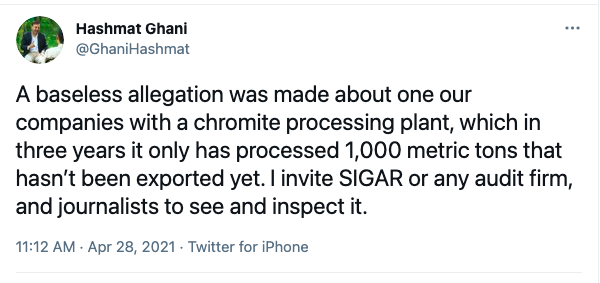 Oh, also, because this wasn't enough, Hashmat Ghani responds to our story, denying all allegations, but inadvertently confirming the entire story by acknowledging Southern Development is his factory. Also provides some early numbers. Thanks Hashmat!