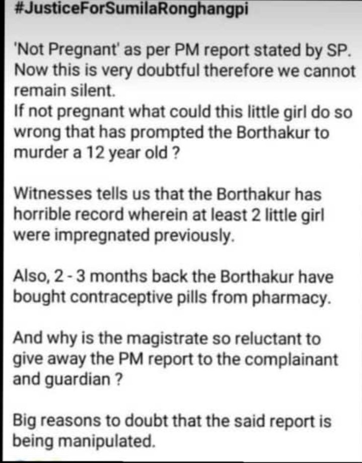 Rongpipi333's tweet photo. #Justiceforsumilaronghangpi
@RahulGandhi 
@priyankagandhi 
@GauravGogoiAsm 
@ripunbora https://t.co/rDJXnObPx6