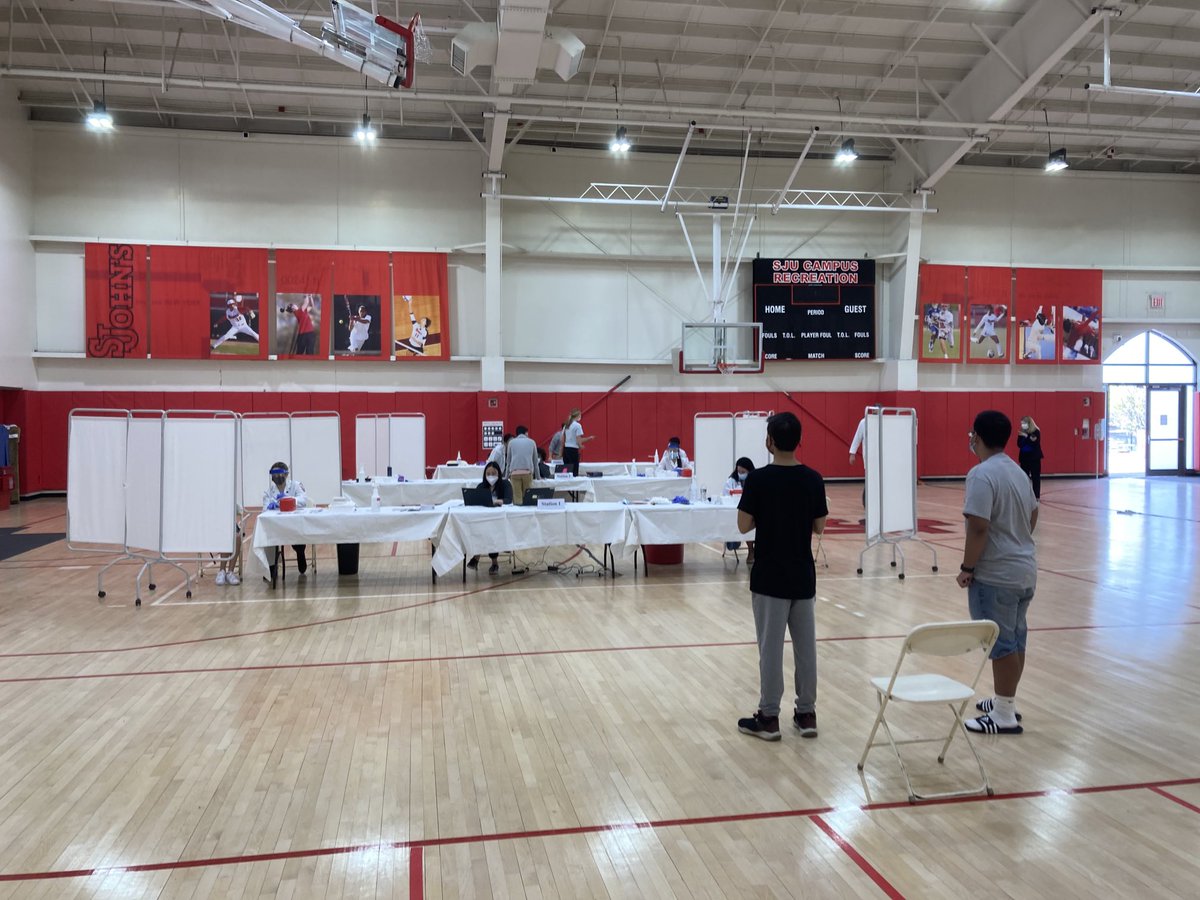 Excited to kickoff St. John’s University Urban Institute CROSS COVID Vaccination Initiative to keep our campus community healthy! Very thankful to CHP Department Pharmacy Practice &amp; PA Faculty immunizers &amp; our student pharmacist immunizers for volunteering to make this happen!