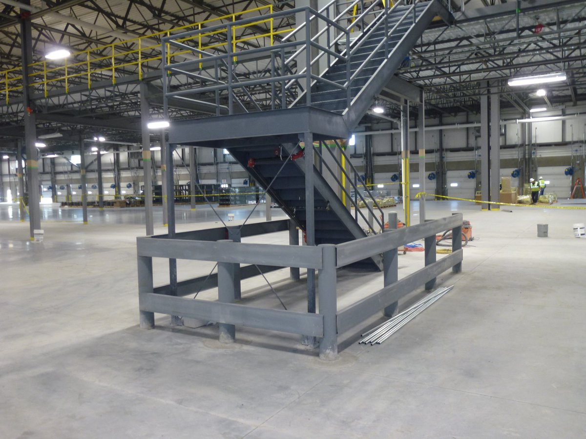 Olsonfab's tweet photo. Industrial stairs &amp; catwalks needed for your project? No problem! From access platforms, catwalks, to mezzanines and custom handrails and stairs, Olsonfab has got you covered! https://t.co/Wq3oVNVTuR