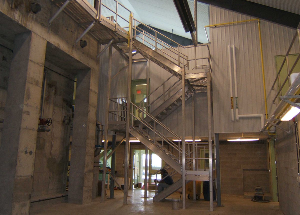 Olsonfab's tweet photo. Industrial stairs &amp; catwalks needed for your project? No problem! From access platforms, catwalks, to mezzanines and custom handrails and stairs, Olsonfab has got you covered! https://t.co/Wq3oVNVTuR