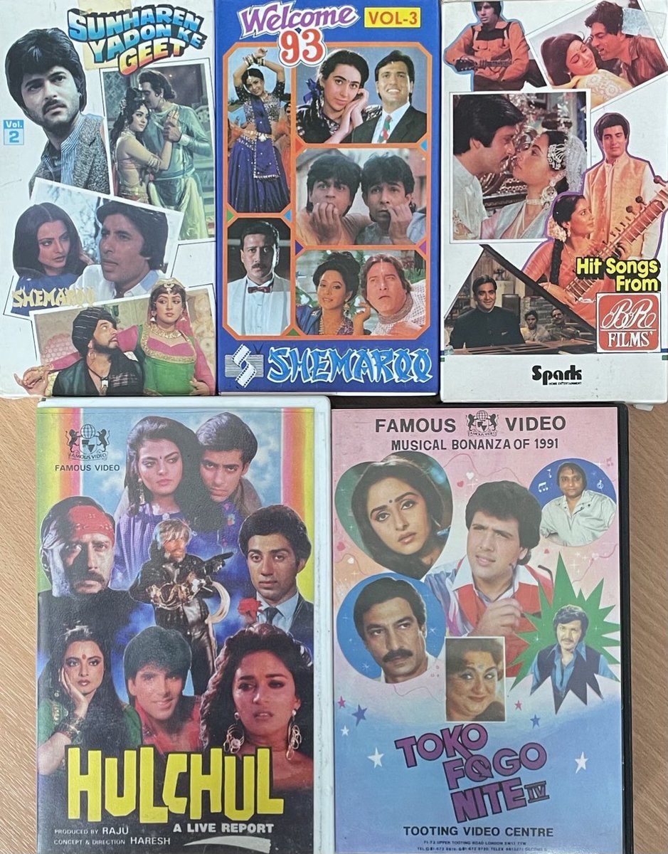 Selling some rare Bollywood VHS.

Mixture of Song Compilations, Concerts & Video Magazines.

Mostly UK made & 99% new!!

Click the link to place your bids or message me for individual links.

m.ebay.co.uk/sch/i.html?sid…

#Bollywood #BollywoodVHS #Songs #Music #Concerts #VideoMagazine