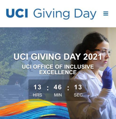There is still time to support the Office of Inclusive Excellence for #ucigivingday 

Support inclusive excellence at:  buff.ly/3aOOZwR