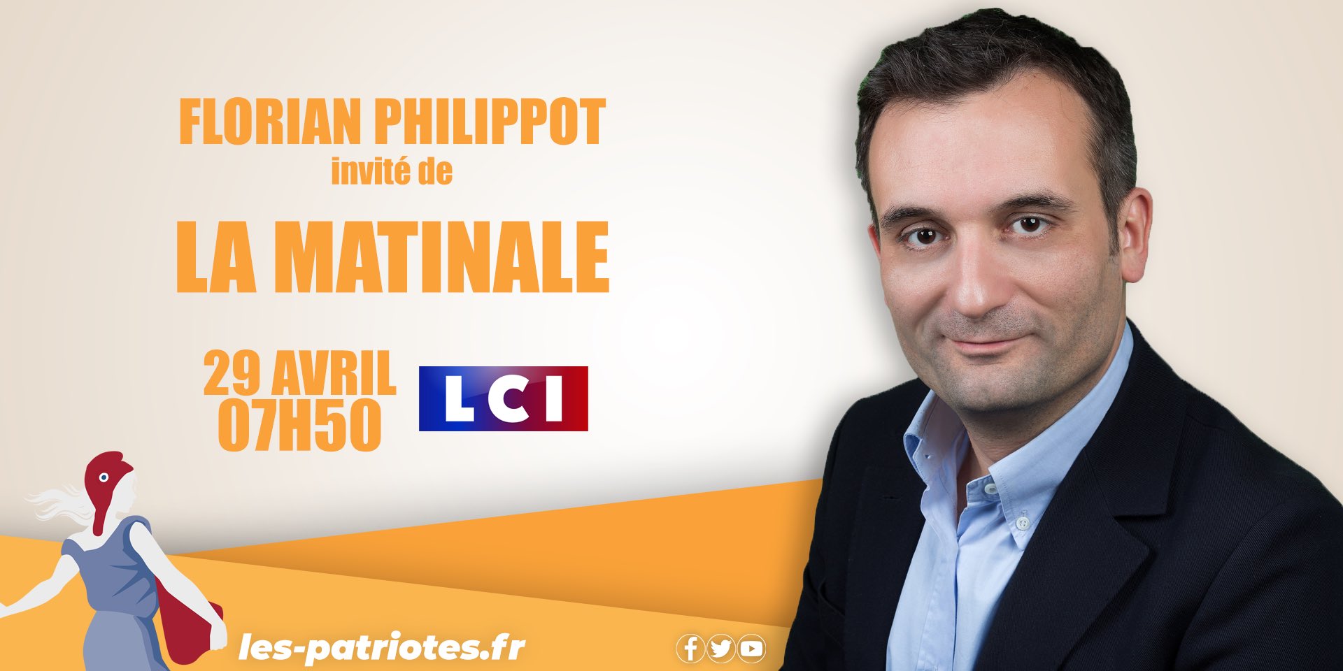 Florian Philippot on Twitter: "À 7h50 ce jeudi je serai sur @LCI…