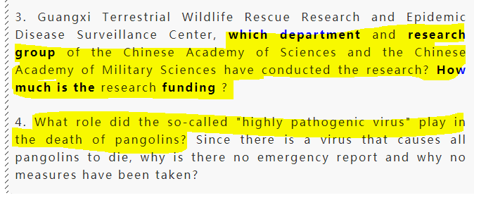 Some anomalies in their cover up story?Which agency issued the test report? Who are the experts involved in the test?What kind of virus is the detected virus?What are the results of the cooperative research? https://archive.ph/jKZca 