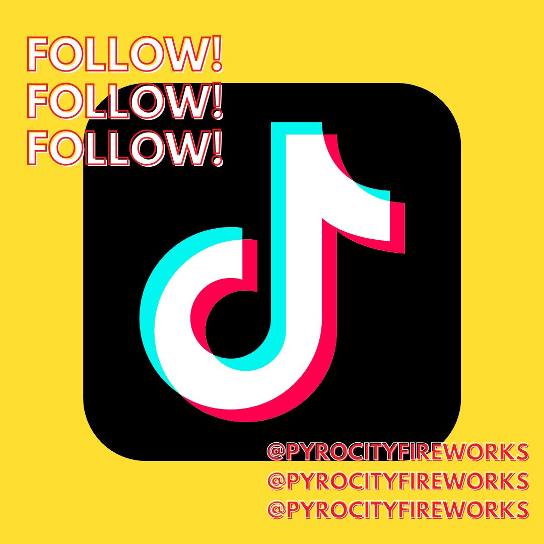PyroCity_Retail's tweet photo. We are now on Tik Tok!!!🎉

Follow us now @pyrocityfireworks!!!

https://t.co/u3Bwmxn4DC 

#pyrocity #fireworks #fireworksshow #4thofjuly https://t.co/tr9Z5ldMnR