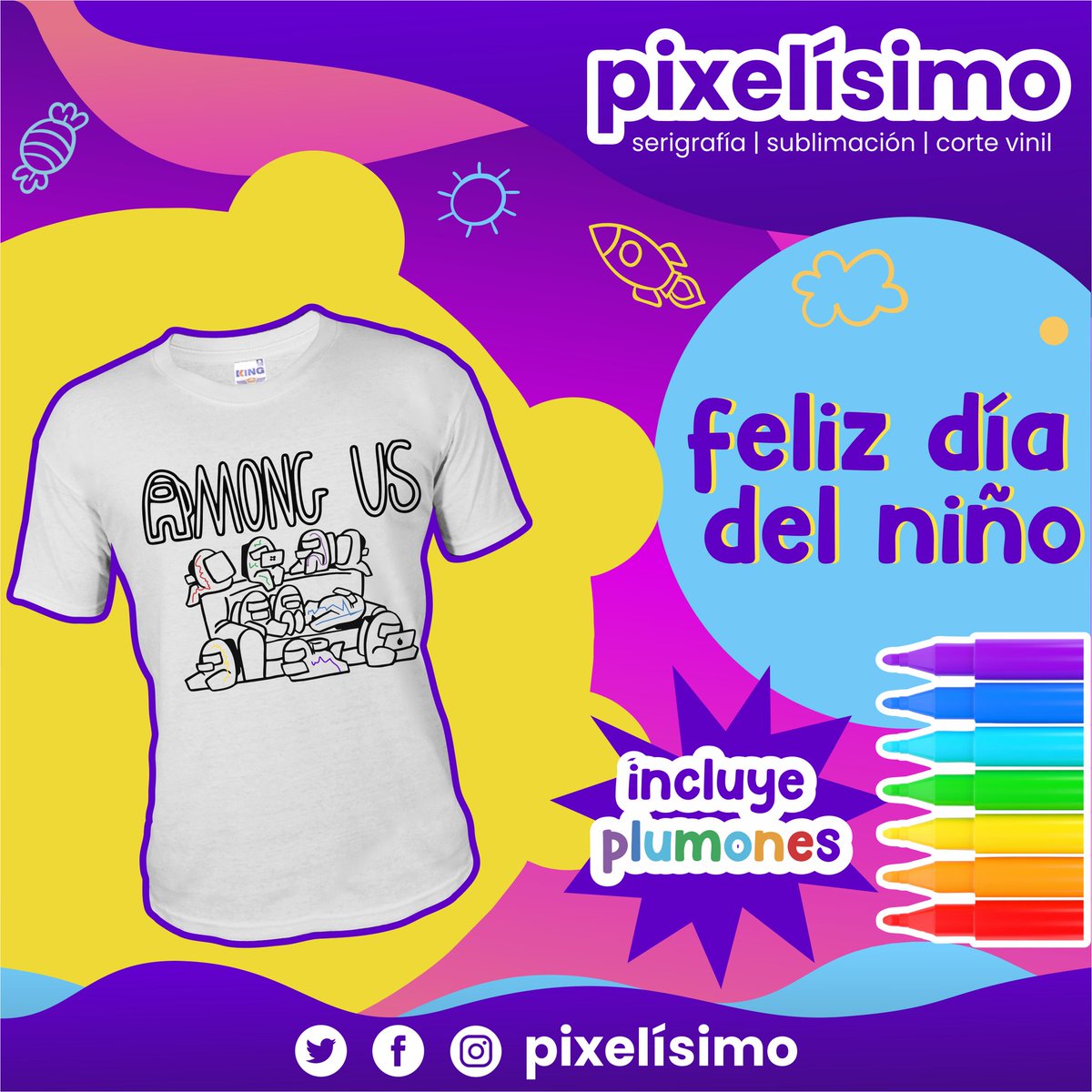 pixelisimo's tweet image. 🎉♦️En pixelísimo, contamos con una gran variedad de artículos para tu fiesta o negocio ♦️🎉

✔️ Playeras sublimadas con el diseño de tu preferencia 😍

m.facebook.com/pixelisimo/

#Xalapa #pixelísimo #sublimación #DiaDelNinoYDeLaNina