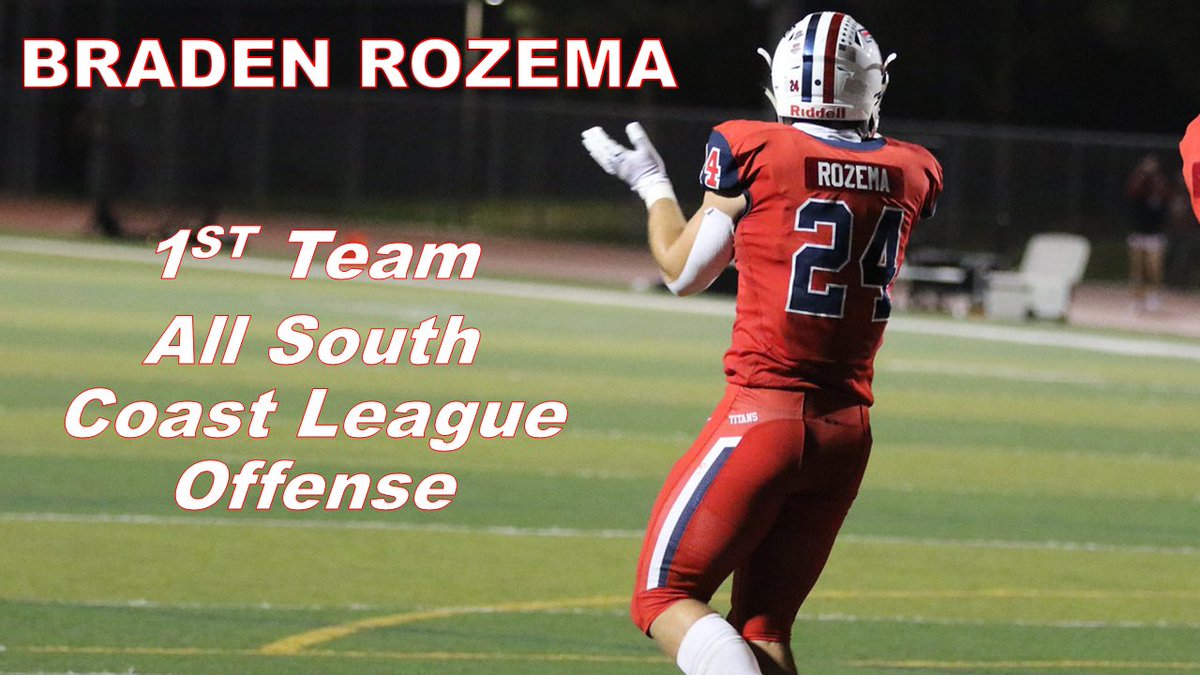 Determined to get back on the field this season, Braden Rozema led our team in receptions and touchdowns. Amazing story and season! #TitanUp #BandOfBrothers #Blackshirts #comebackkid