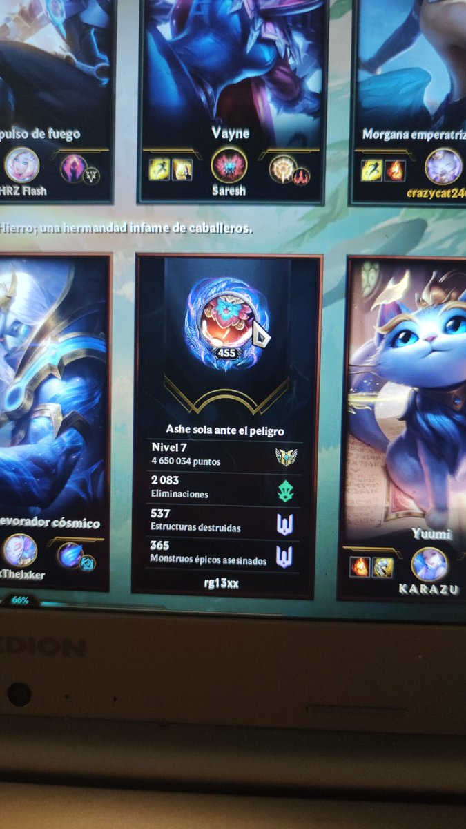 SanRodriguez96's tweet photo. @manutegaming El otro día me topé con esta Ashe en ranked. Creo que no ha pasado de plata https://t.co/yZIPyxLJah