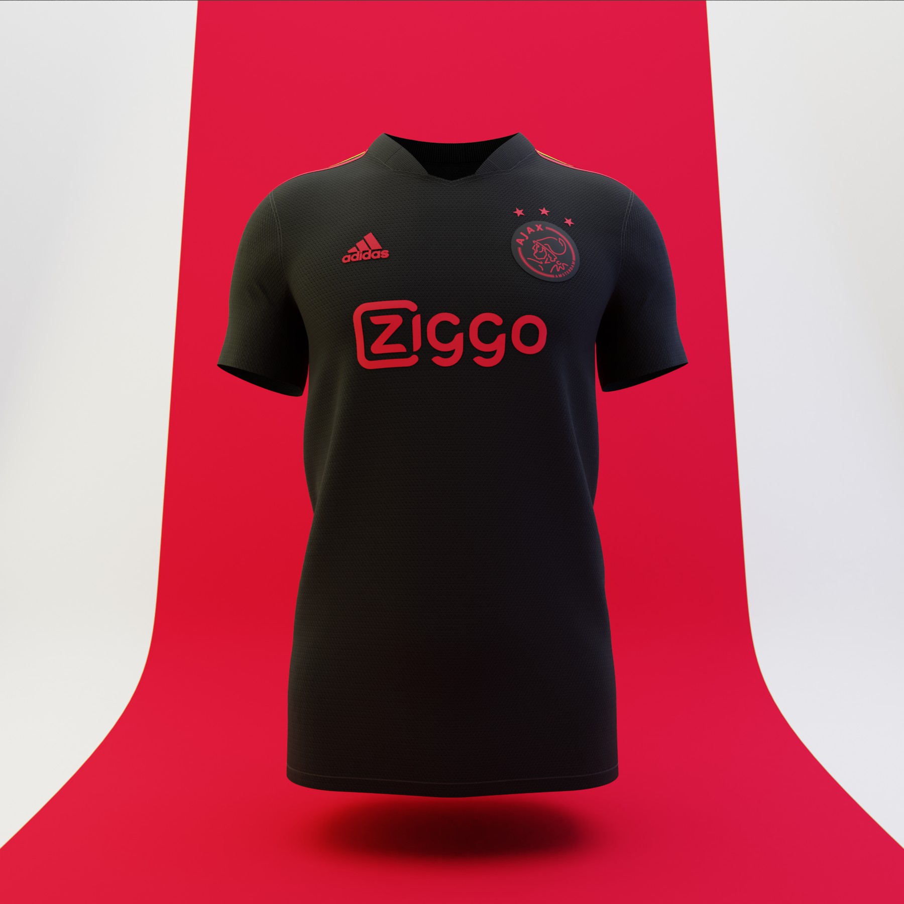 Jack Henderson on Twitter: "Here we go. #ThreeLittleBirds. Ajax. 3rd kit. The 85-90% accurate version. Reservations about the exact shape of the collar and the colour of the crest/branding. / Twitter