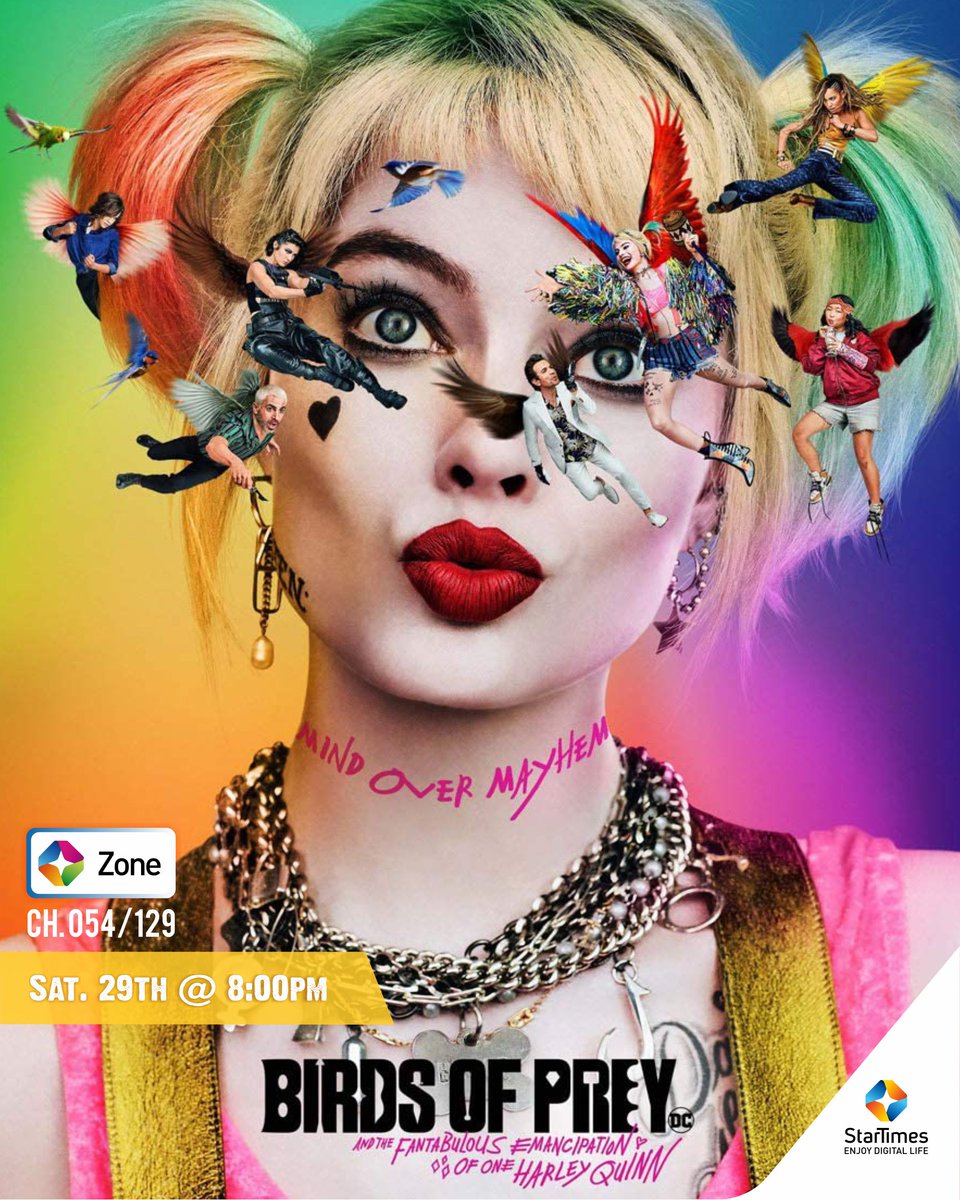 StarTimes_Ng's tweet photo. After being thrown out in the streets by Joker, Harley struggles to pick herself up. However, Harley teams up with Huntress, Black Canary, and Renee Montoya to defeat a gangster and protect a girl.
Don't miss "Birds of Prey: Harley Quinn" showing tonight @ 8pm on #STZone https://t.co/LMBQY6w61f