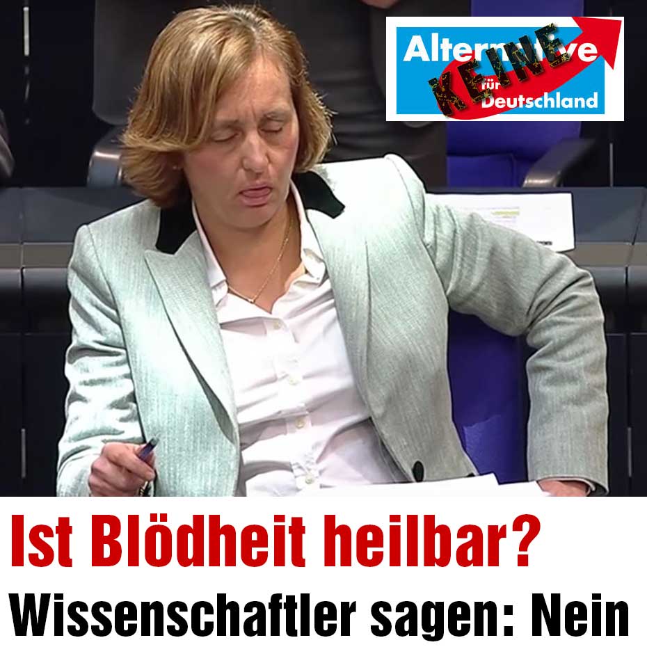 JorgKoester's tweet photo. @AfDimBundestag Nach #Sonneverklagen und #WLANkabel im Bundestag hat Dummbratze @Beatrix_vStorch
Zeit für neue Themen... https://t.co/rvaWtvTc0r