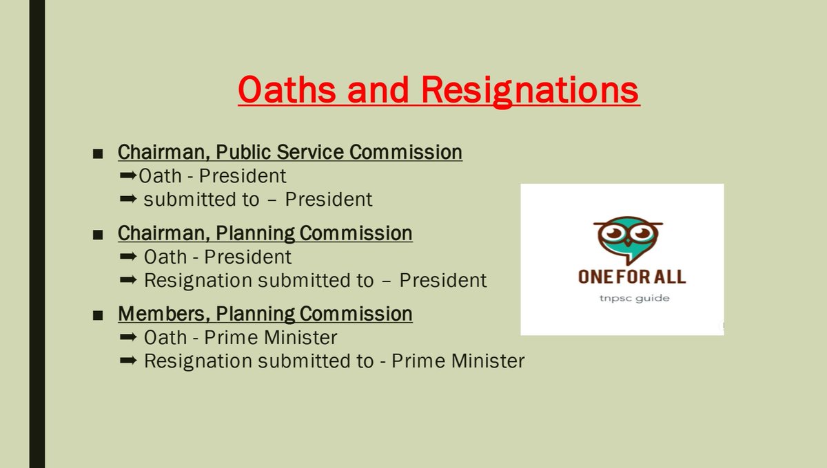 Swathik14579936's tweet image. Oaths and Resignations:

#CurrentAffairs  #Polity 
#lakshmikant #Indianpolity 
#UPSCFacts 
#UPSCPrelims #upscnotes
#tnpscgroup4 #TNPSC