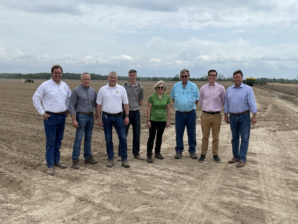 We enjoyed having some visitors to the farm today from John Deere. We had some great conversations about how to make cotton planting and harvest more sustainable and efficient. #nothingrunslikeadeere #cotton #JohnDeere