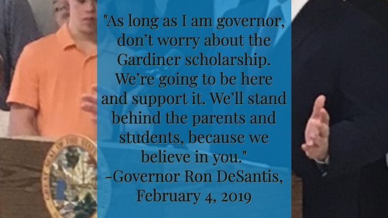 myamazinglife00's tweet photo. @RonDeSantisFL in your own words 2/4/19 “As long as I am governor, don’t worry about the Gardiner Scholarship. We are going to be here and support it. We’ll stand behind the parents and students, because we believe in you” VETO HOUSE BILL 7045!Give us reason to believe in YOU! https://t.co/Rp3uBuhLlb