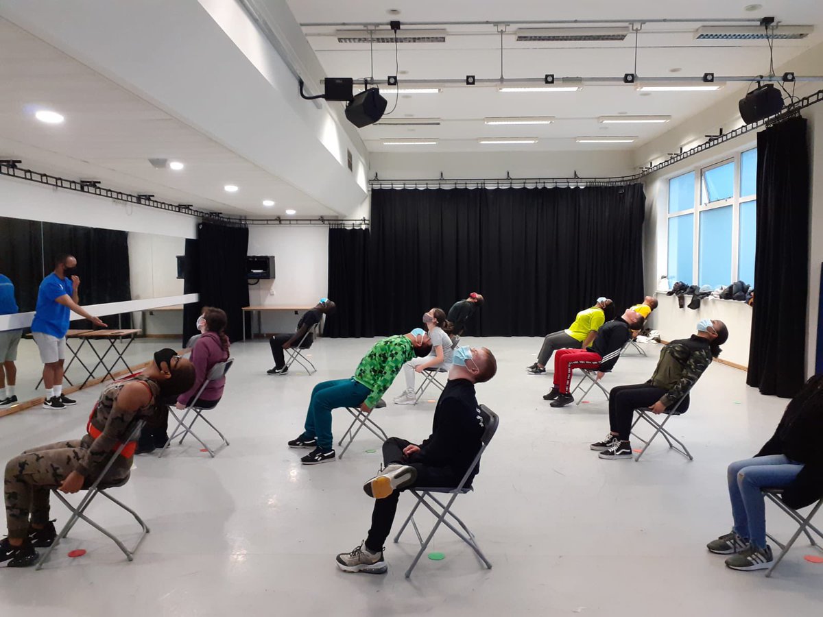 Look at the shapes our Shed Moves 1 & 2 are creating! 

It’s great to be back together. What a way to start the term! #inclusivedance #dance #youthdance 

[image description: photos of dancers learning movement]