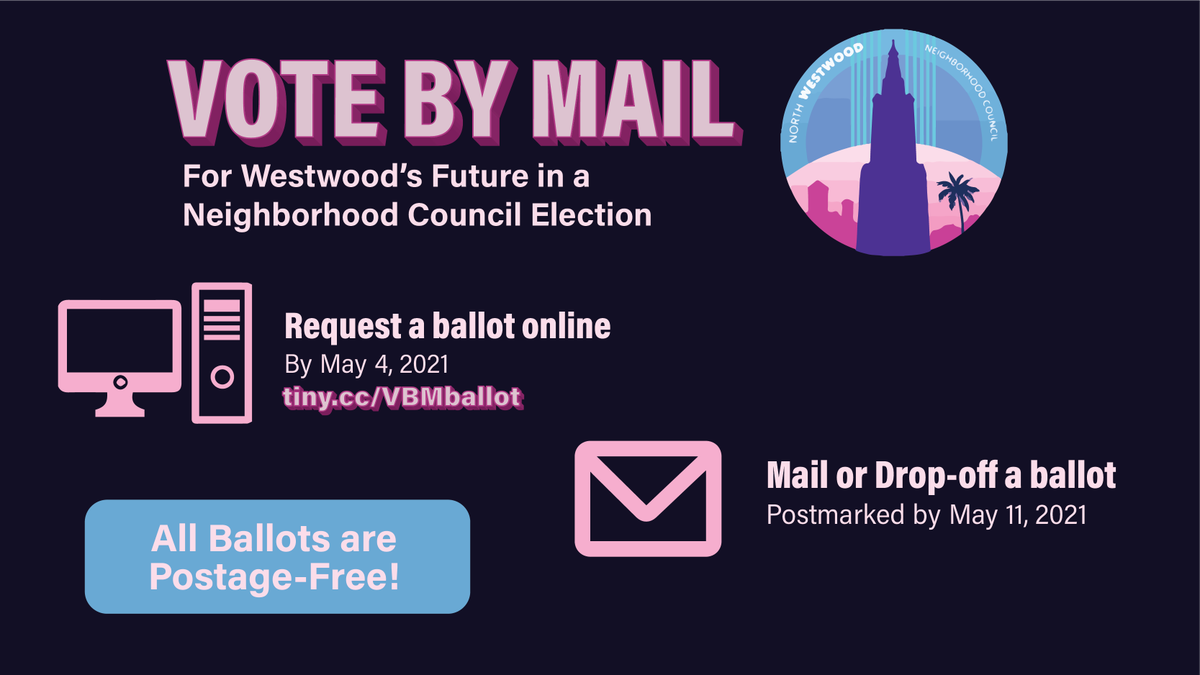 dailybruin's tweet photo. SPONSORED: The neighborhood council advises city departments on your behalf! Anyone in the Westwood Village or UCLA area can vote, including non-citizens. Register by May 4th, and ballots can be dropped off from May 7-11 at the Westwood Branch Library. 
https://t.co/GXvR2VyQUq https://t.co/27CO1C2UQd