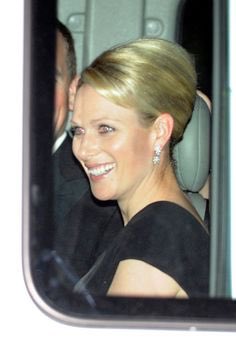 Zara Phillips (she married Mike Tindall later that year) wasn’t quite as glam as her mother bus she came close!Zara wore an elegant one sleeved, black gown. The real star of her look though was that hair!