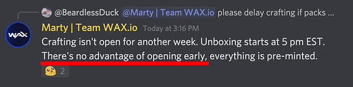 TLDR: Wax said opening packs was not time sensitive. That was untrue.Wax disseminated misinformationBlamed ToppsBlamed customers for not reading smart contractsSaid this shows how Wax is superior to  @flow_blockchain bc it's a "public blockchain"