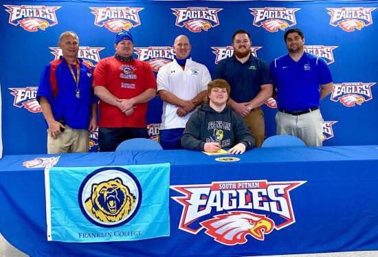 Congrats to <a href="/Hacker58P/">p_hacker58</a> for continuing his career &amp; committing to play for <a href="/FCGrizFootball/">Franklin College Football</a>. They are getting one of the hardest worker/leader South Putnam has had! #EaglePride #EagleForLife