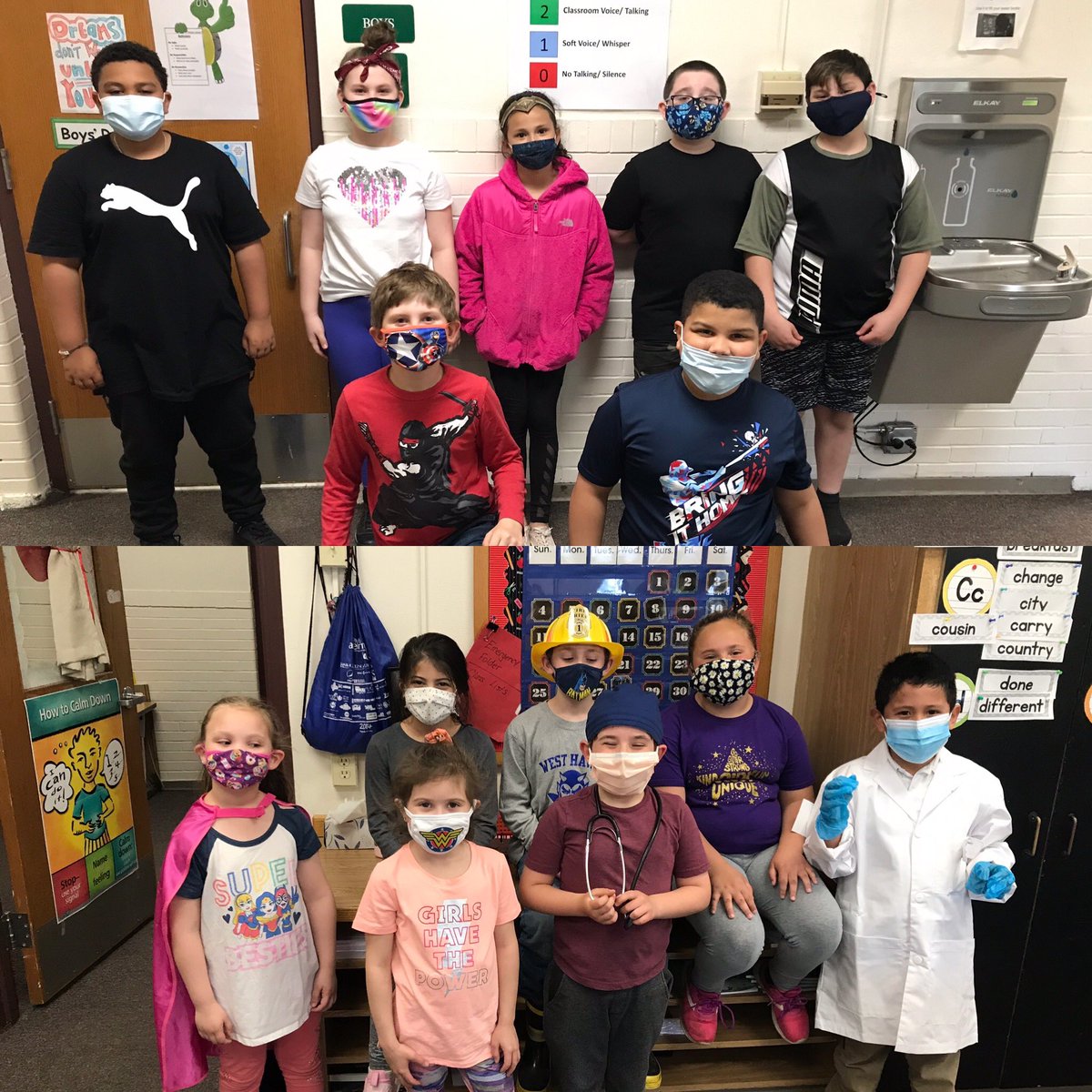 Heroes and superheroes everywhere!! Tuttle students celebrate heroes! #tuttleheroes