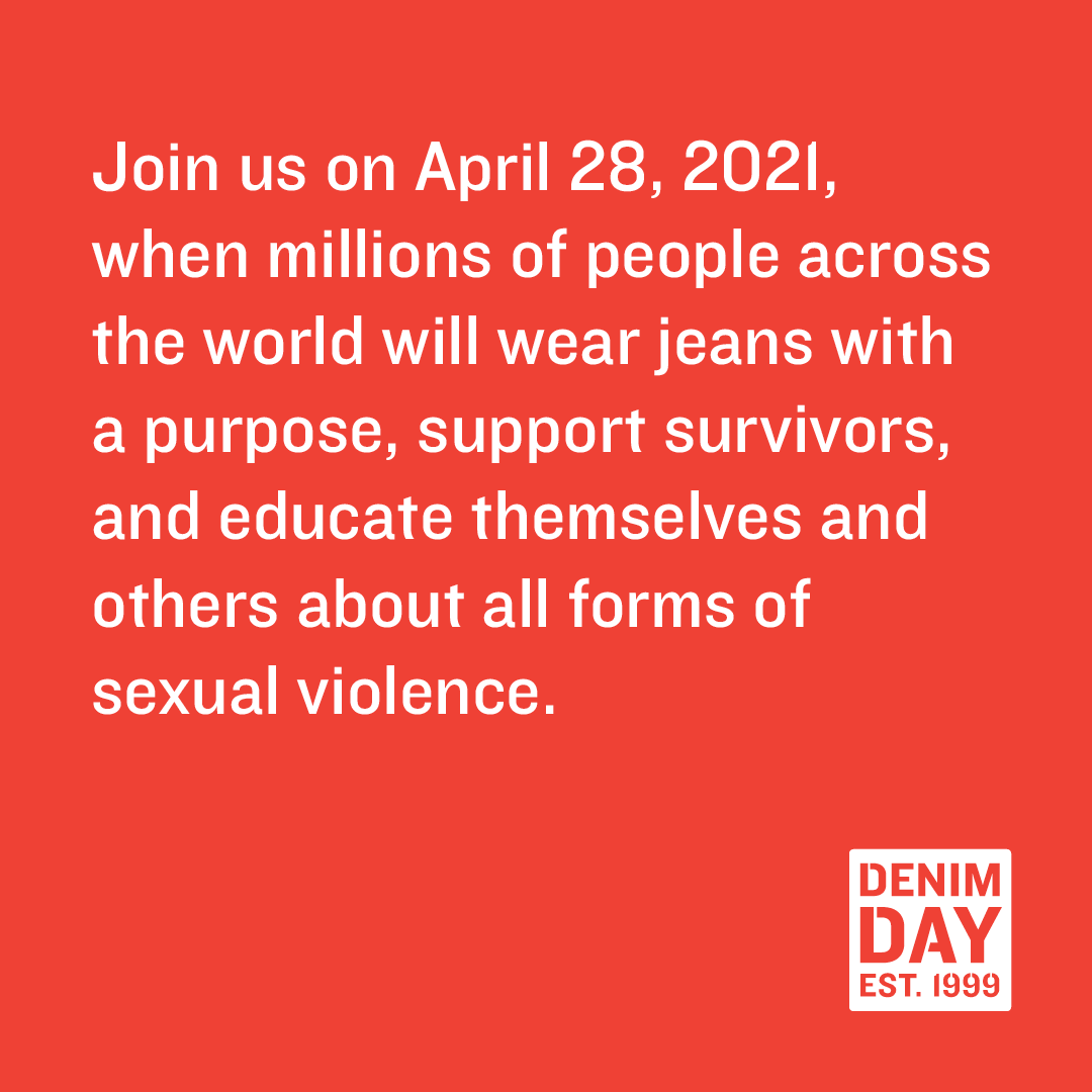Today is Denim Day. Stand in solidarity with survivors & one another to shine a light on the need for funding, essential services, prevention & research to transform our responses and interventions to sexual violence. @peaceovrviolnce #DeminDay #PeaceOverViolence