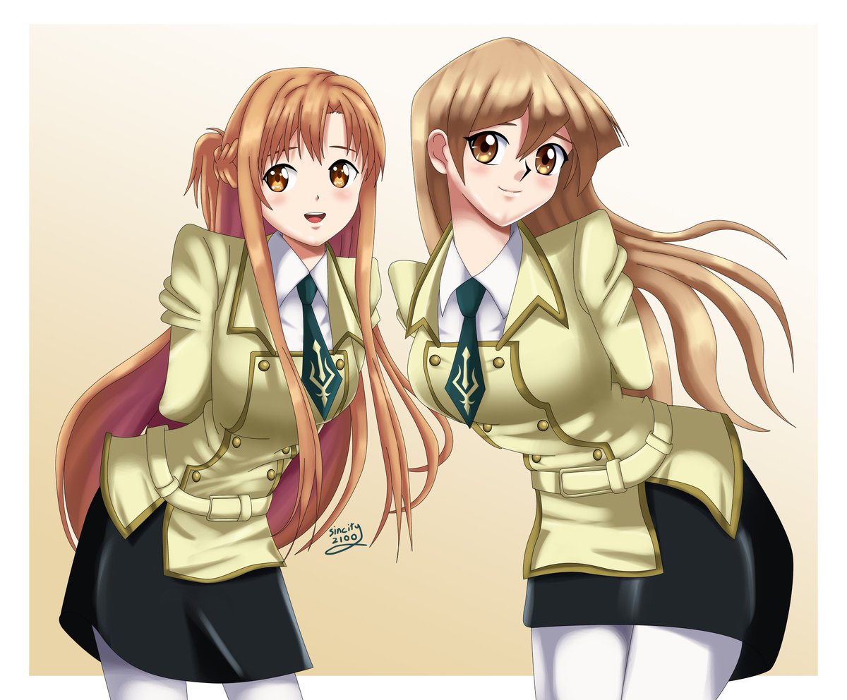 Asuna Yuuki and Alexis Rhodes in a Code Geass World