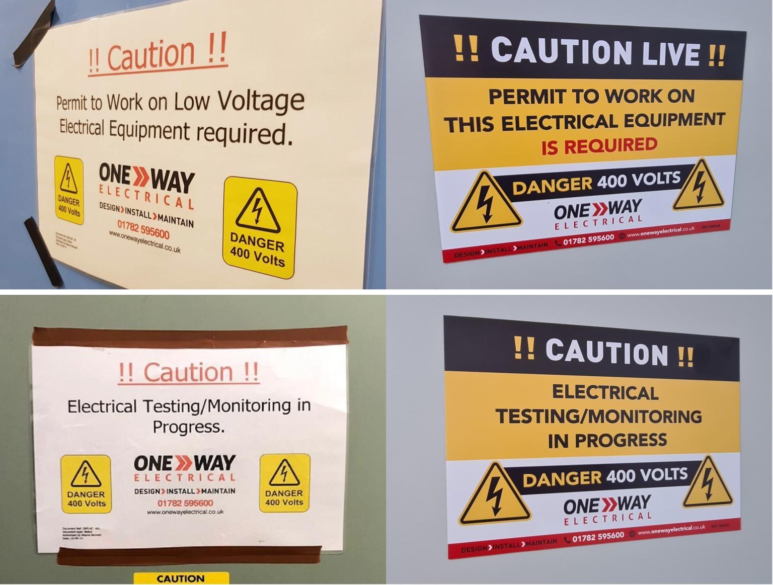 Graphix It Is World Safety Day And Any Safety Professional Will Tell You That Signage Is Vital We Created These Magnetic Signs For Onewayelec It Means They Can Place A