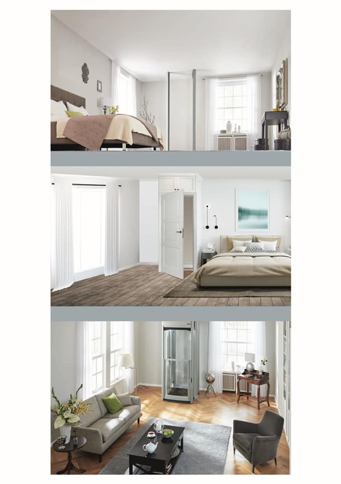 ClassElevator's tweet image. The Stiltz Trio Alta is available in a 3 stop option. This option allows you to travel between 3 floors with only one machine while still retaining the compact footprint of the Trio line.  #homelevator #homelift #stiltz #Tech #home #lifestyle #freedom