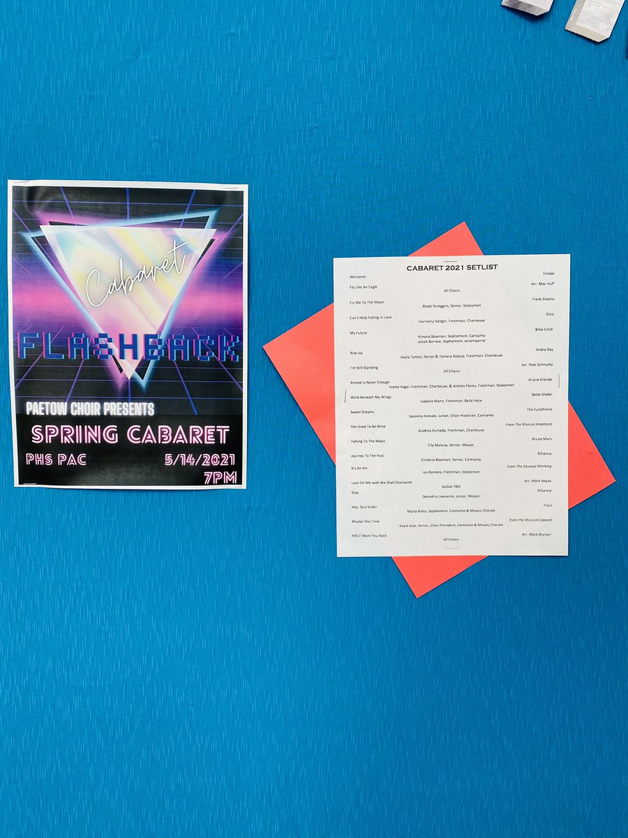 2021 Cabaret Setlist is Posted!! Thank you to all who auditioned! May 15 - 7PM in the PHS PAC!