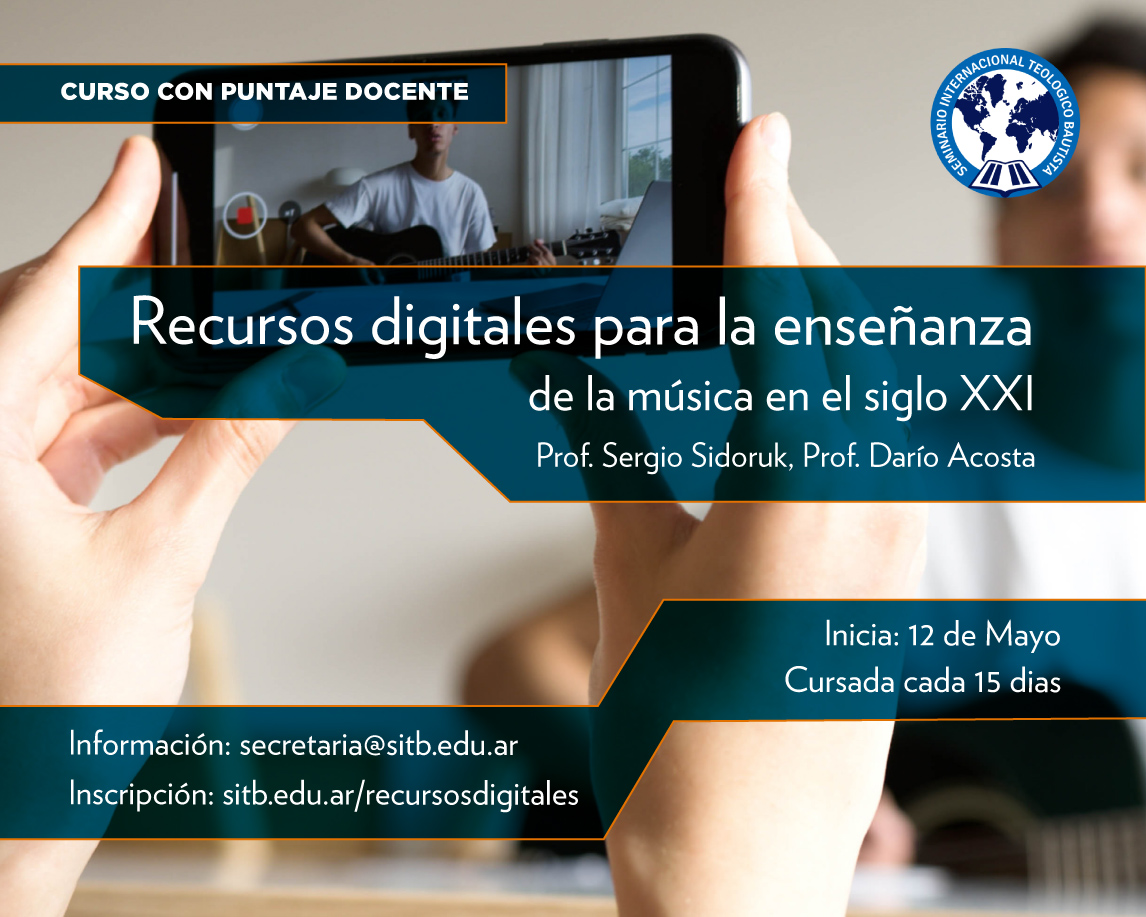 Atención PROFES DE MÚSICA. Curso de capacitación en recursos digitales para la enseñanza de #música.
Puntaje docente para Buenos Aires: 1 punto
Inscripción sitb.edu.ar/recursosdigita…
Información: secretaría@sitb.edu.ar
#educacion #profesor