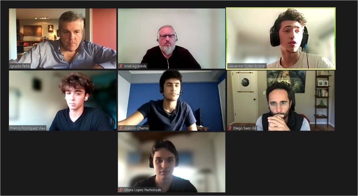 Agradecemos la sesión de mentoreo de <a href="/dsaezgil/">Diego Saez Gil</a>  
Founder &amp; CEO <a href="/PachamaInc/">Pachama</a>. Working to restore nature to solve climate change. Team Earth 🌎  
California, USA
Que junto a <a href="/IgnacioPena123/">Ignacio Peña</a> en el marco del premio Impact APP de <a href="/Spaceisopen/">Open Space</a> brindaron al equipo de 5to TIC <a href="/SatsOnFire/">Satellites on Fire</a>