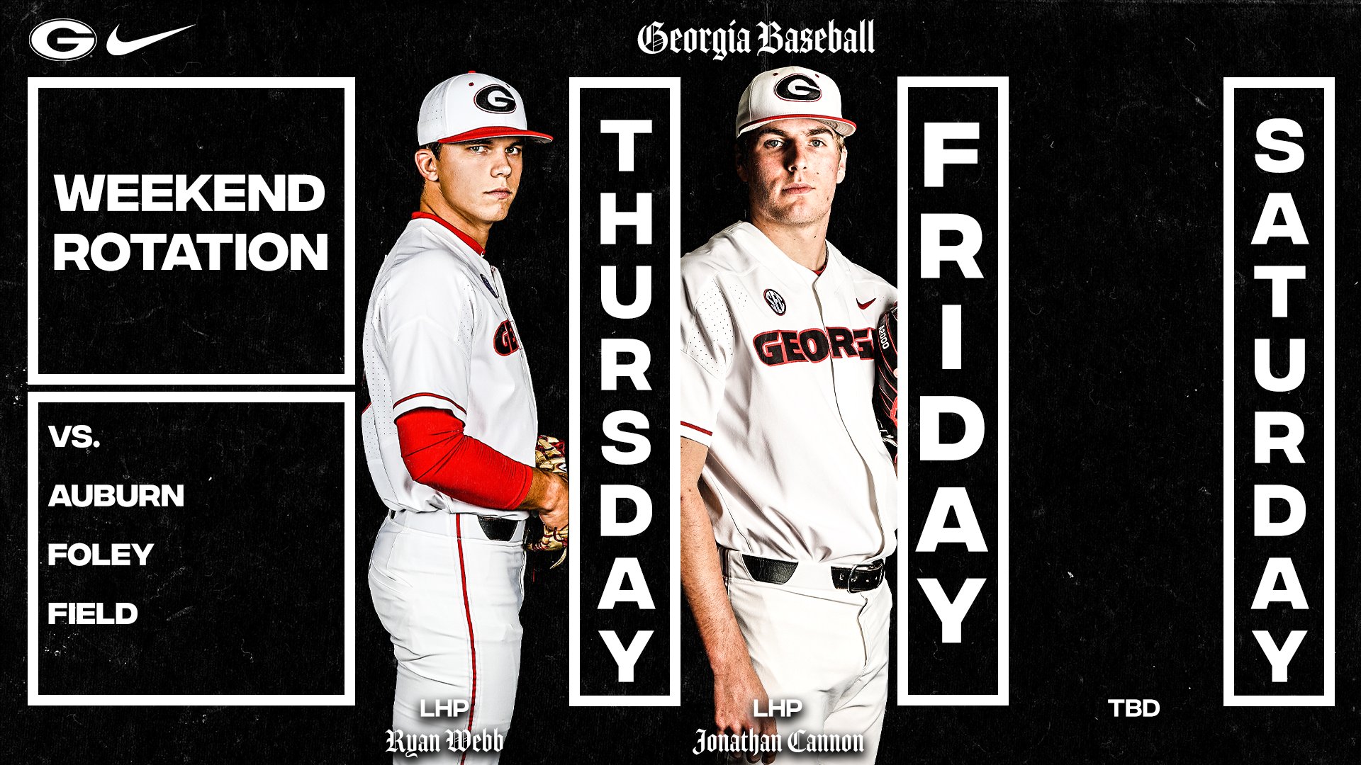 Georgia Baseball on Twitter: Ready for another weekend battle. #GoDawgs